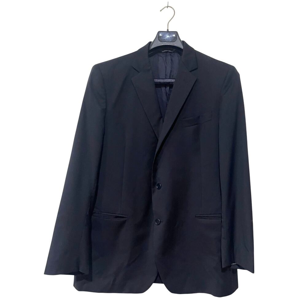 Brooks Brothers 1818 Fitzgerald Blazer Mens 46L Dark Navy Blue Wool Two Button